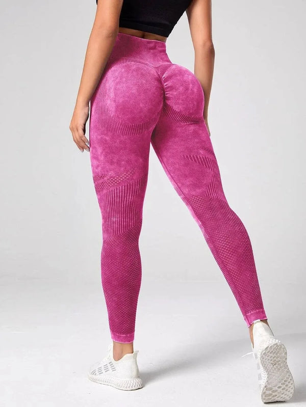 High-Waisted Yoga Pants – Hollow-out Peach Hip Lift Fitness Leggings