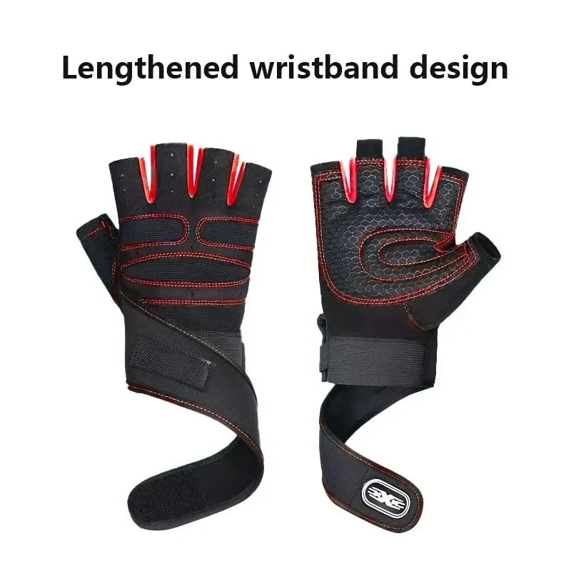 Shockproof Gym Gloves – Weightlifting & Fitness Gloves with Wrist Support