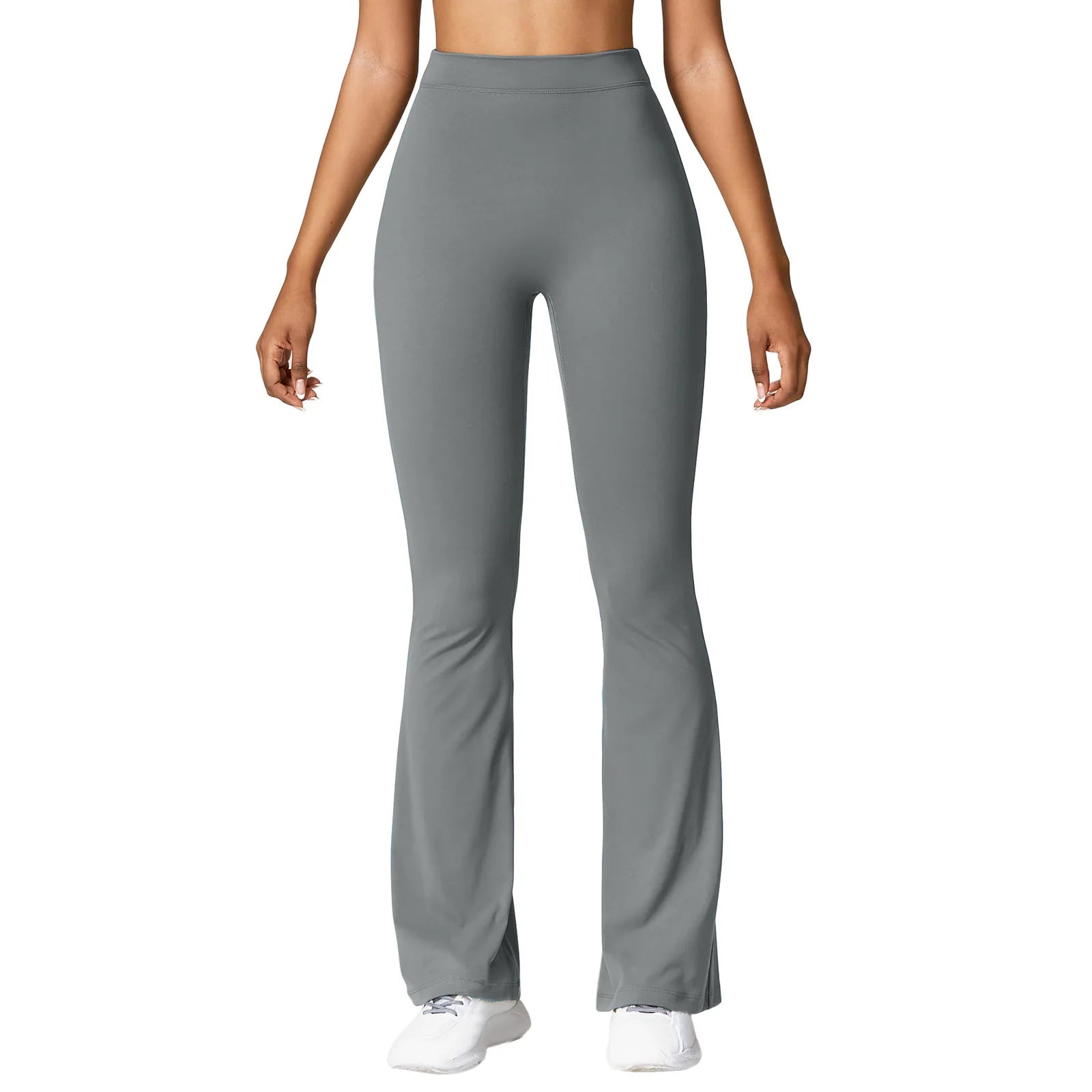 V-Back Micro Flare Gym Leggings – High-Waisted Push-Up Sports Pants