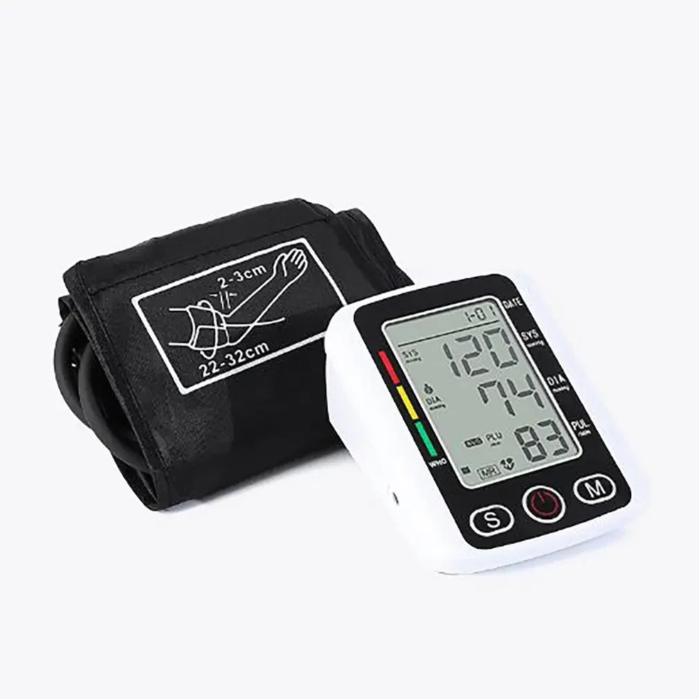 Digital Arm Blood Pressure Monitor – Portable Automatic Tonometer with Heart Rate Tracking