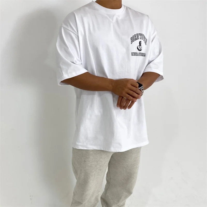 Men's Loose Fit Cotton Gym T-Shirt