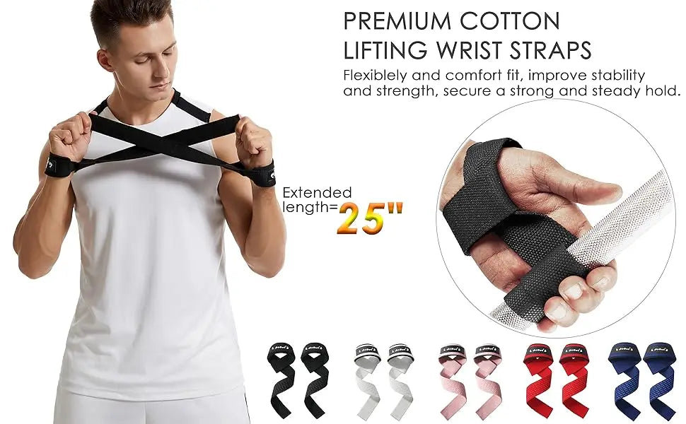Weightlifting Wrist Straps – Adjustable Grip Support
