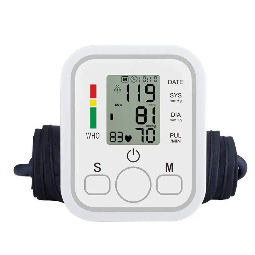 Digital Arm Blood Pressure Monitor – Portable Automatic Tonometer with Heart Rate Tracking