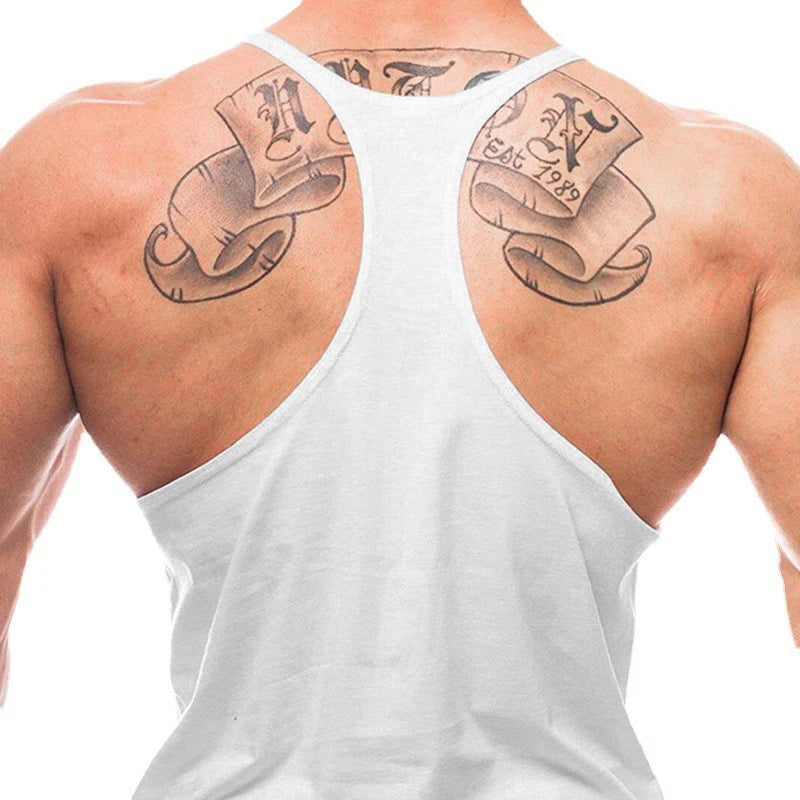 Men's Y-Back Muscle Tank Top – Cotton