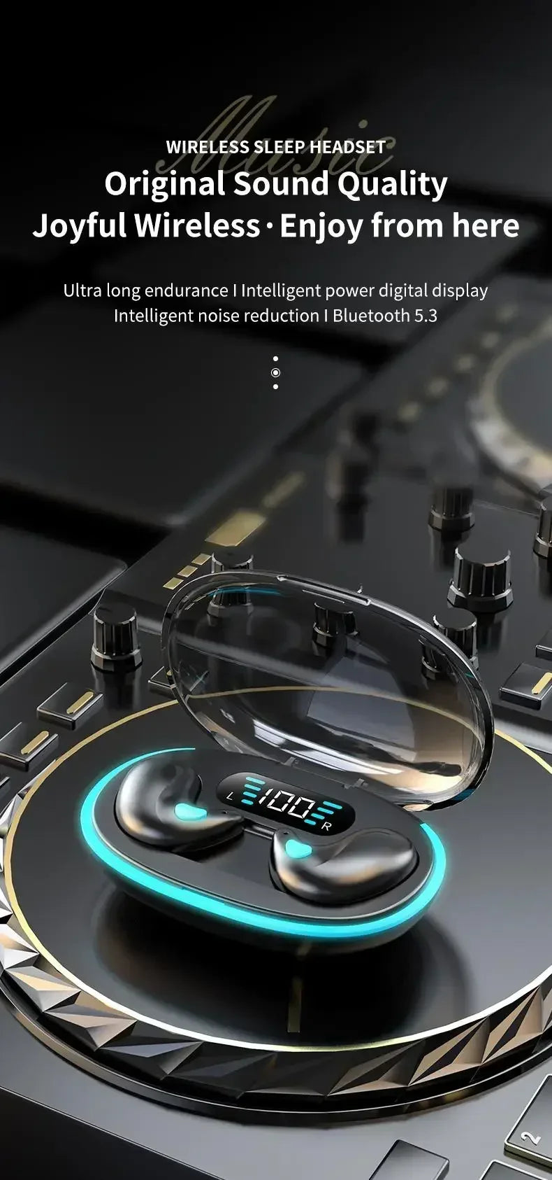 NEW Original X55 Wireless Sleep Earphone Noise Reduction Invisible Earphone Sleeping Headset Bluetooth Sport Headphones Earbuds