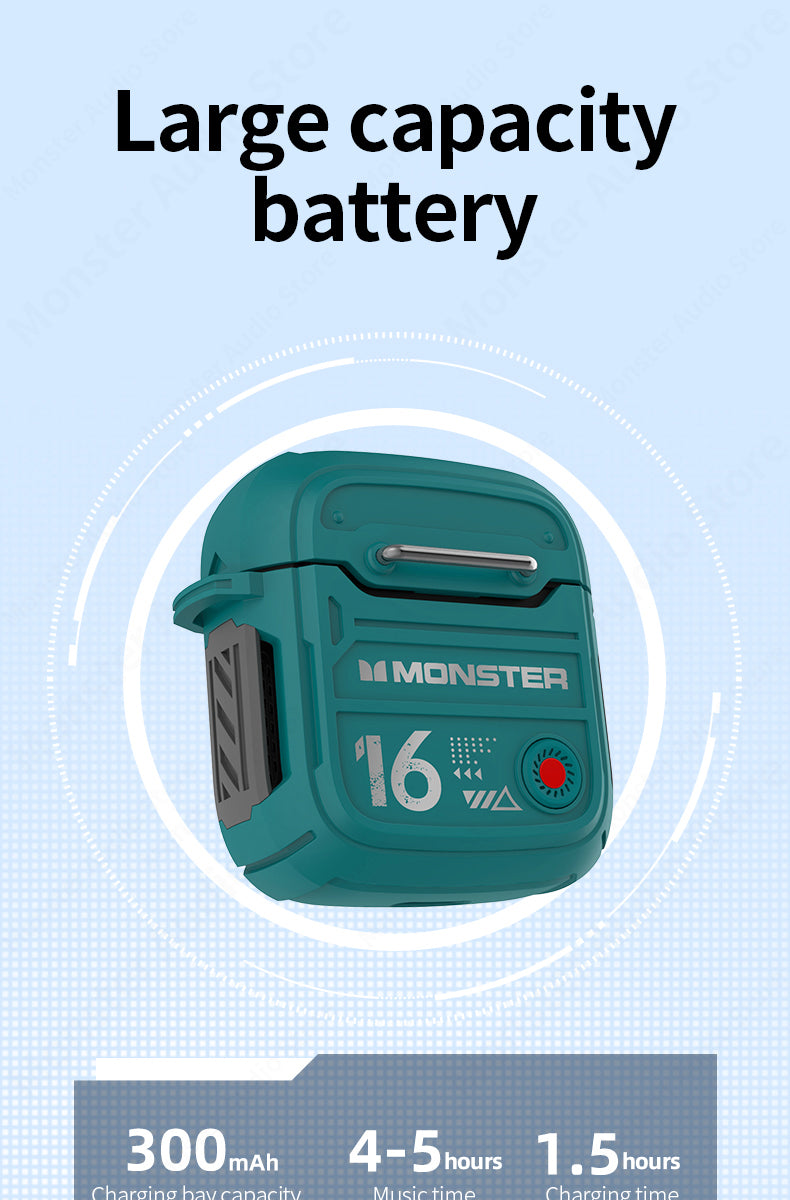 Monster XKT16 V5.3 Wireless Gaming Earbuds