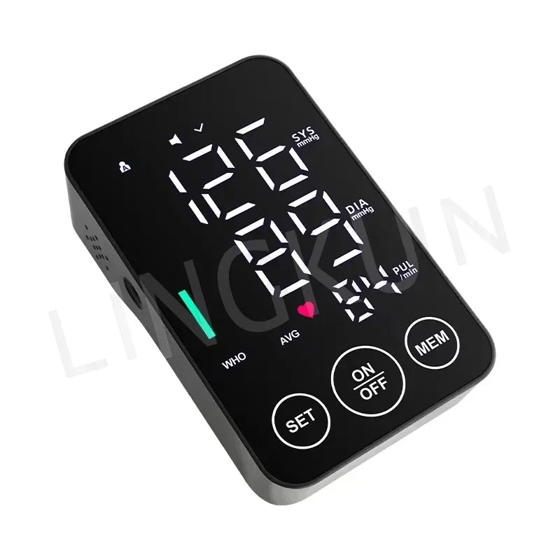 Spanish Voice Digital Arm BP Monitor – LED Display & Big Screen Tonometer