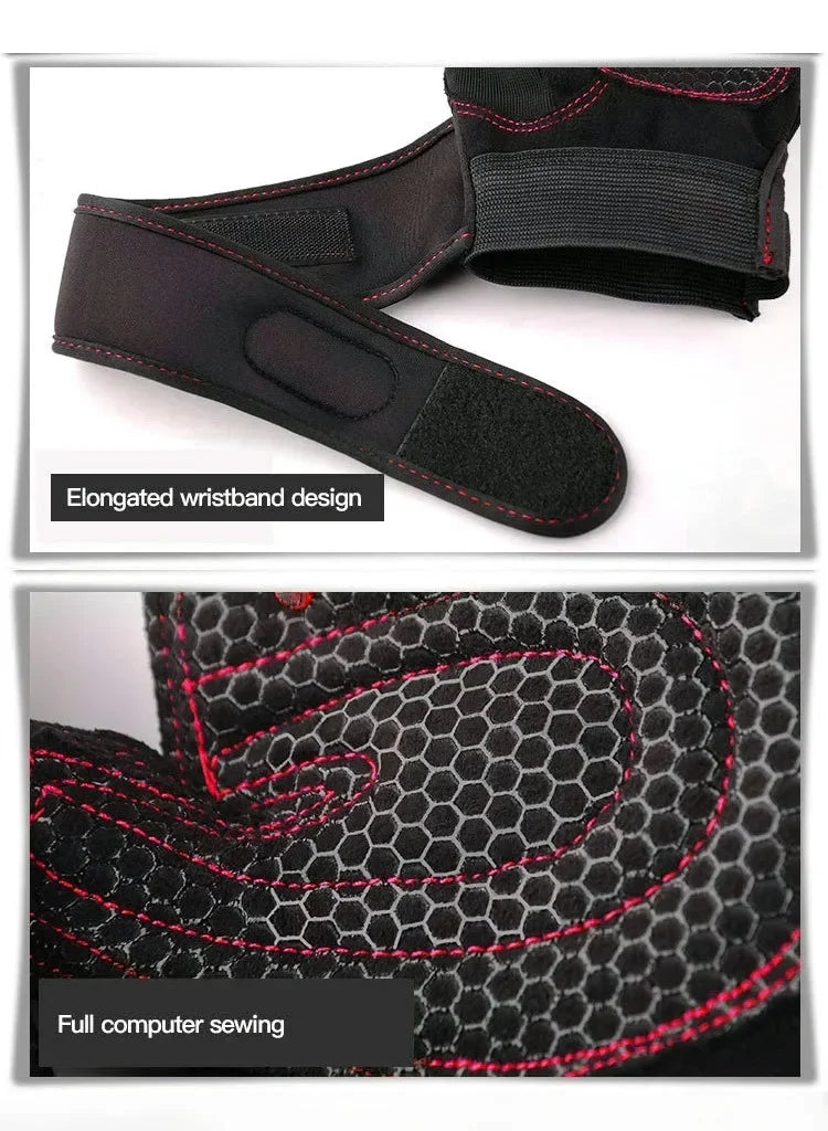 Shockproof Gym Gloves – Weightlifting & Fitness Gloves with Wrist Support