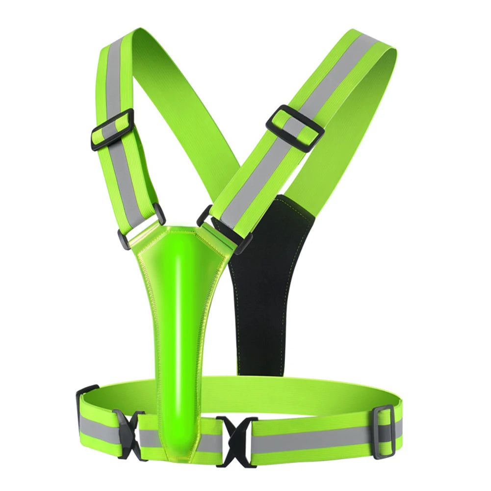 LED Reflective Running Vest – USB Rechargeable