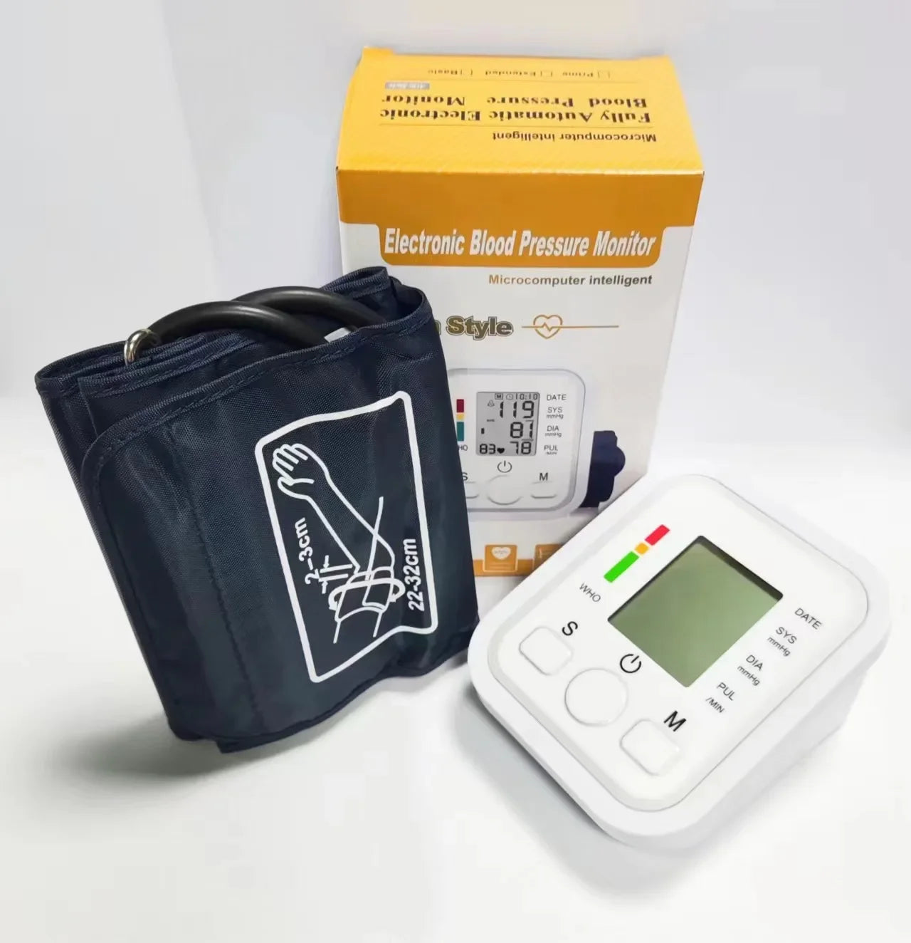 Digital Arm Blood Pressure Monitor – Portable Automatic Tonometer with Heart Rate Tracking