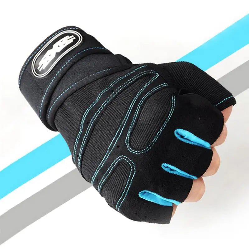 Heavyweight Training Gloves – Half Finger Non-Slip Gloves with Wrist Support