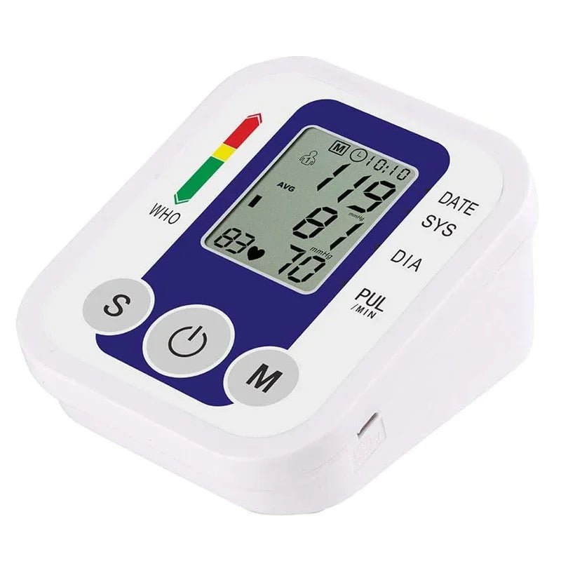 Digital Arm Blood Pressure Monitor – Portable Automatic Tonometer with Heart Rate Tracking