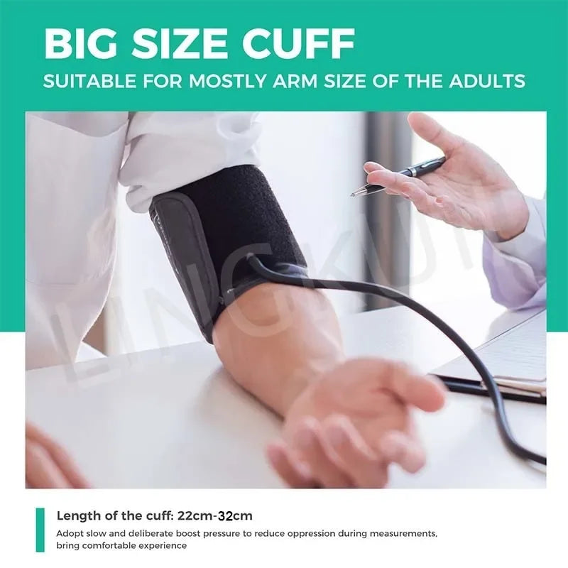 Spanish Voice Digital Arm BP Monitor – LED Display & Big Screen Tonometer