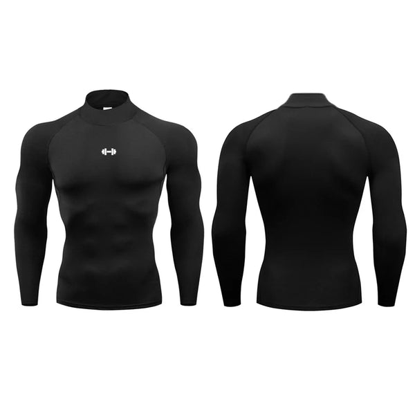 Men's Compression Long Sleeve Sport Shirt – Quick-Dry Training Top for Running & Gym